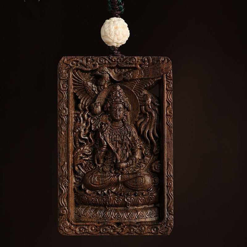 Chinese Zodiac Natal mystic zen Brunei Agarwood PiXiu Dragon Peace Necklace Pendant
