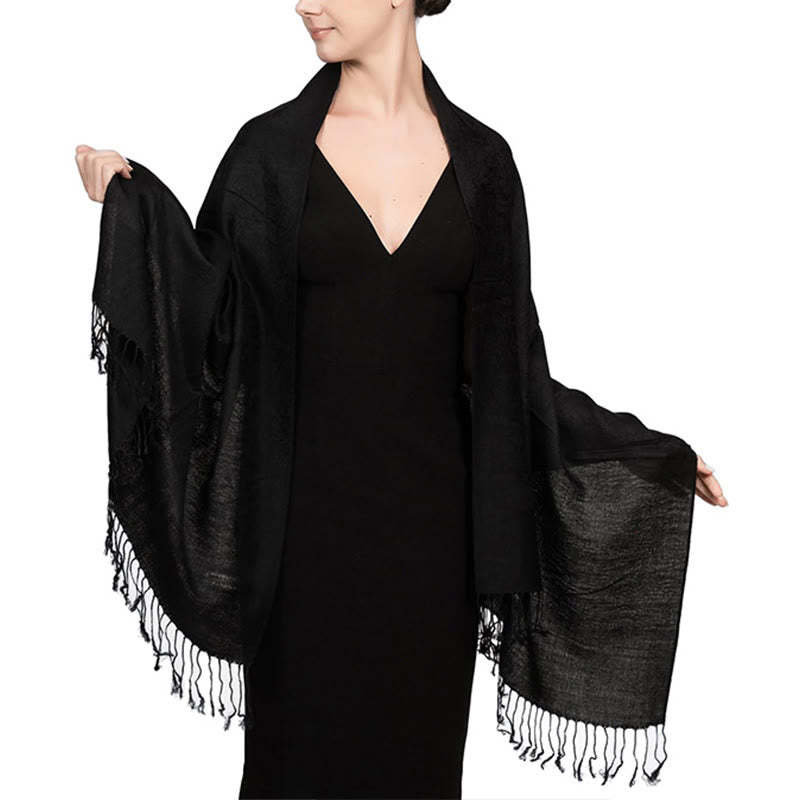 Tibetan Cashew Jacquard Tassels Shawl Spring Fall Winter Warm Cozy Scarf Wrap