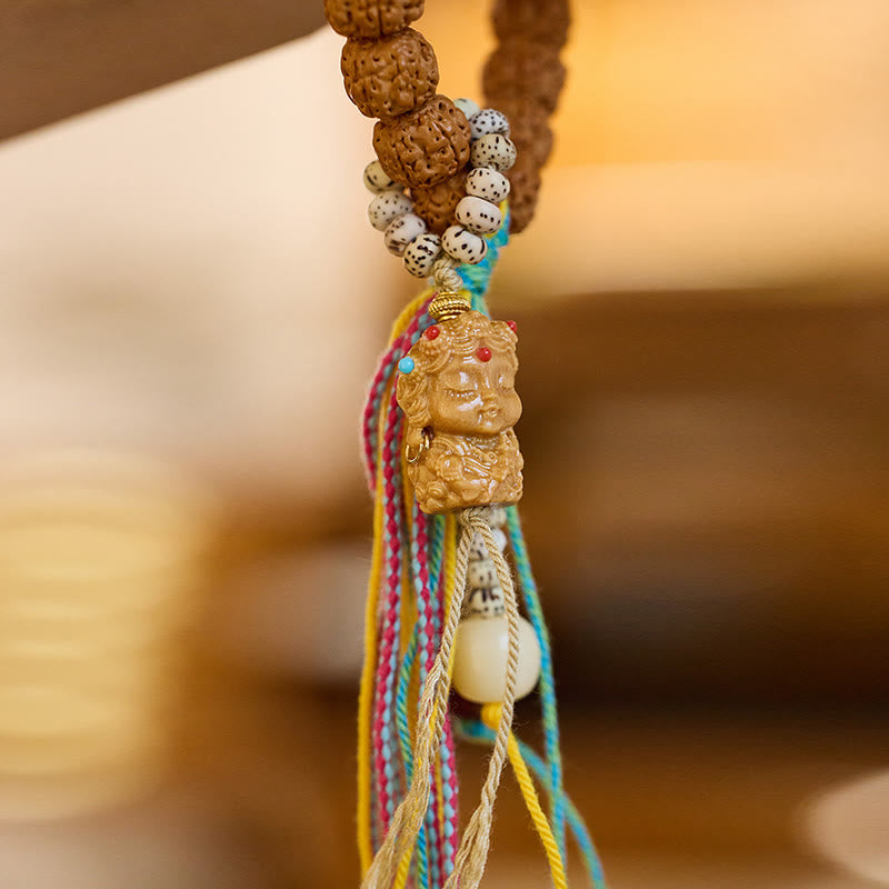 Tibet Rudraksha Bodhi Seed Amulet Wealth Luck Bracelet