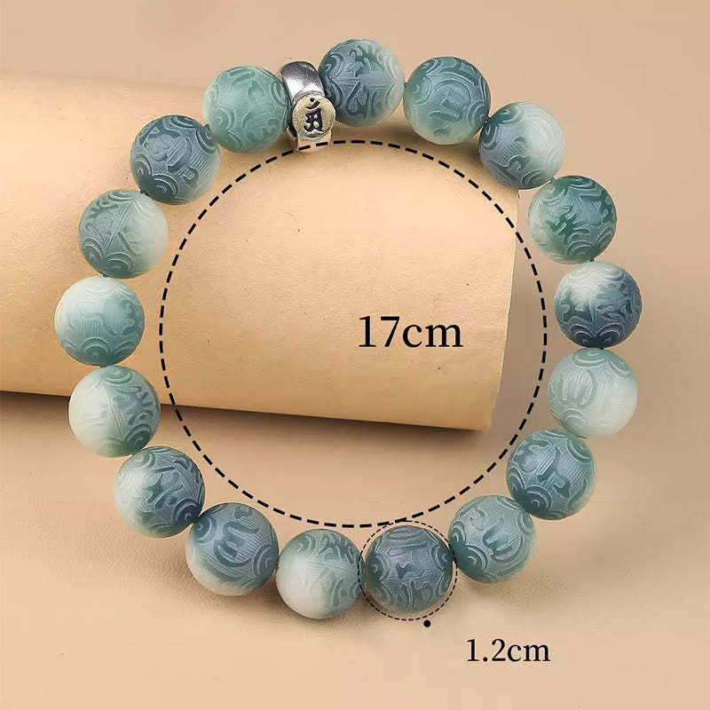 Chinese Zodiac Natal mystic zen Bodhi Seed Om Mani Padme Hum Engraved Wisdom Bracelet