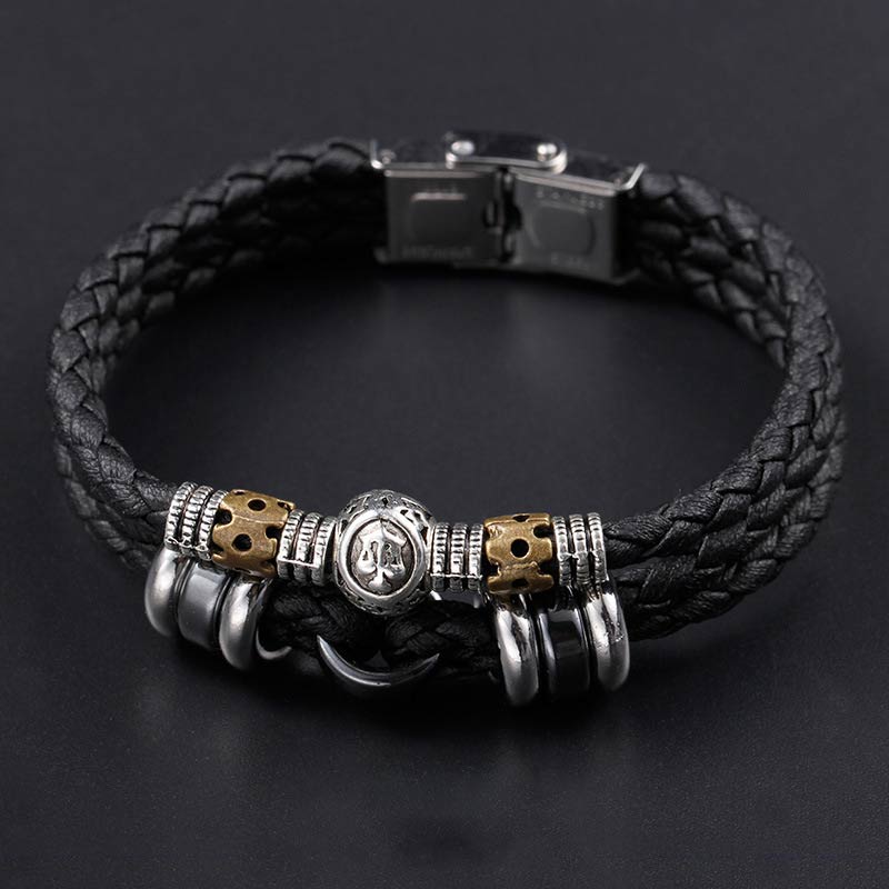 12 Constellations of the Zodiac Hematite Protection Bracelet