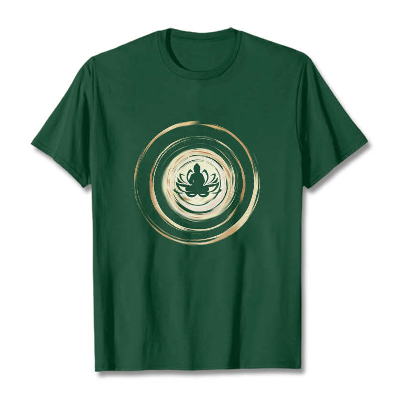 Meditating mystic zen Lotus Pattern Tee T-shirt