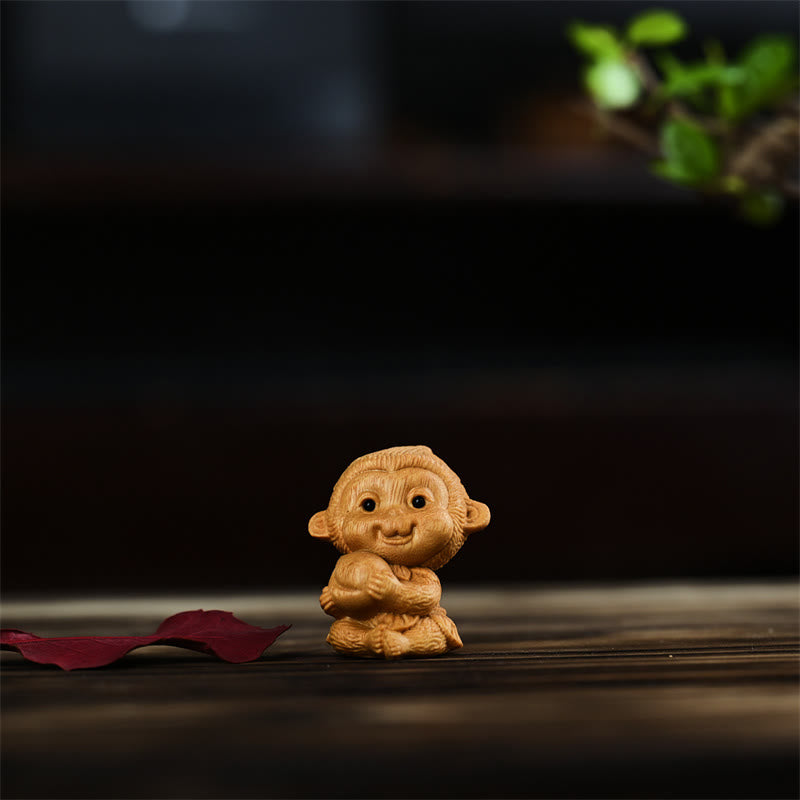 12 Chinese Zodiac Thuja Sutchuenensis Sandalwood Prosperity Mini Home Decoration