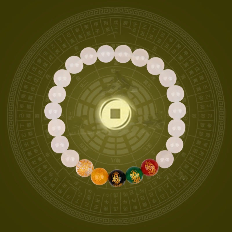 Five Elements Various Agate Jambhala Luck Bracelet