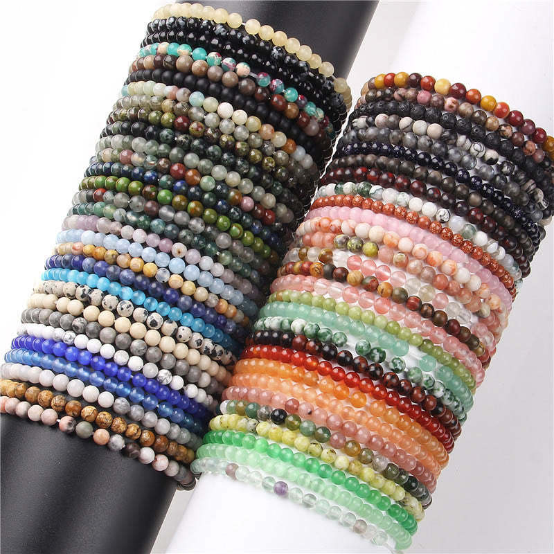 4mm Various Stone Crystal Mini Beads Healing Bracelet