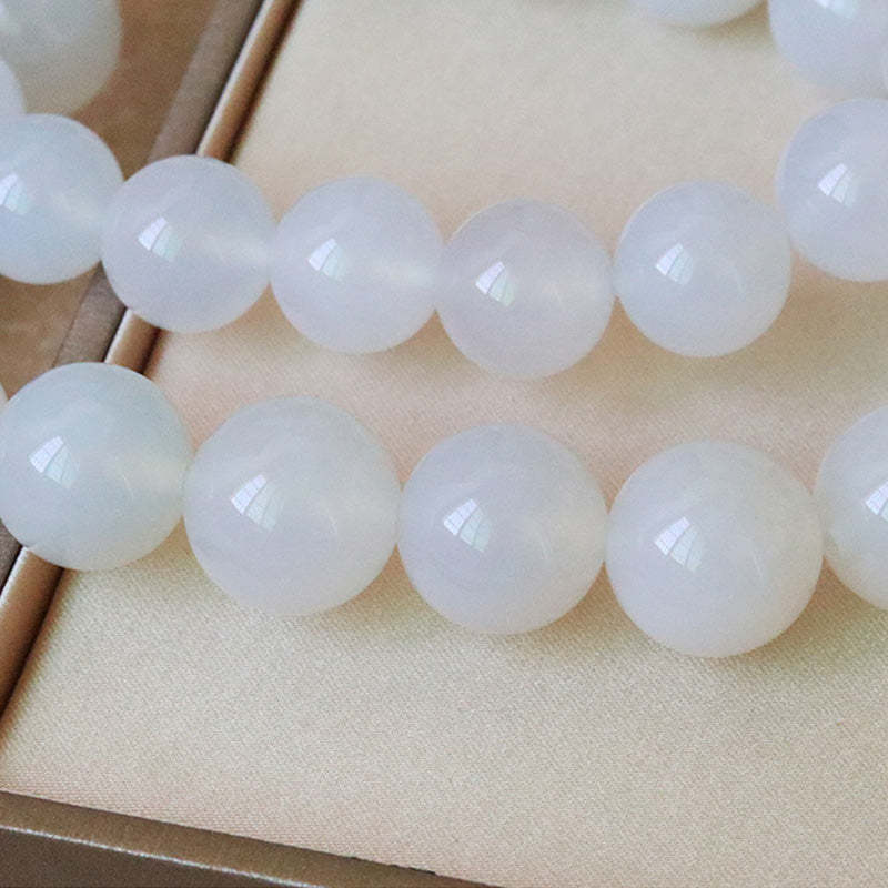 White Agate Red Agate Luck Wrist Mala Tassels Pocket Mala Car Decoration