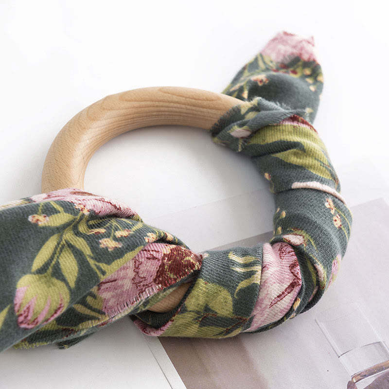 Tibetan Shawl Blooming Flower Lush Leaves Print Fall Winter Soft Warm Scarf Wrap