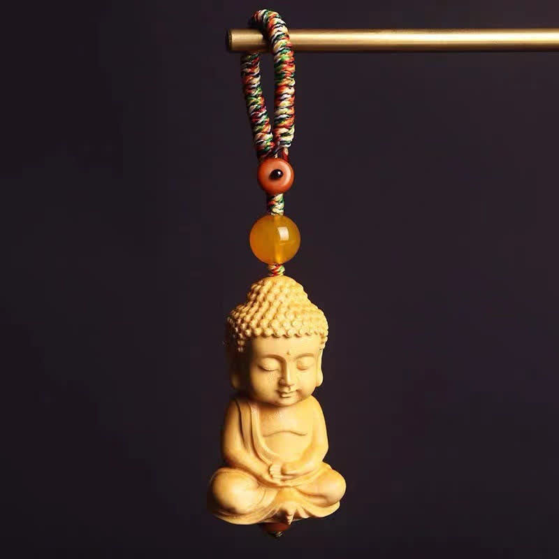 Tathagata mystic zen Serenity Peace Boxwood Keychain