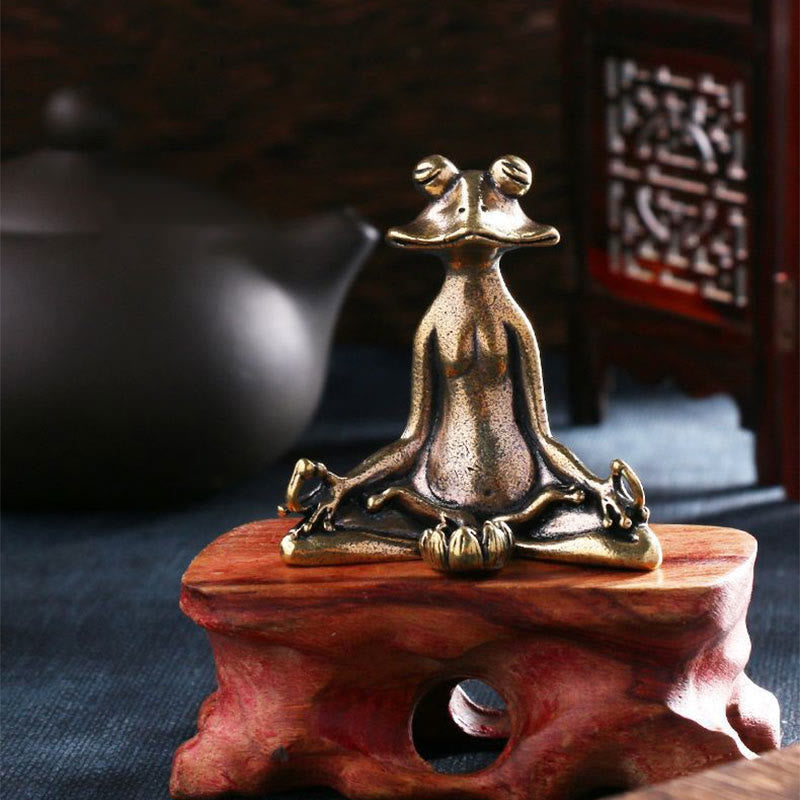 Mini Small Frog Turtle Koi Fish Snail Crab Copper Wealth Home Decoration