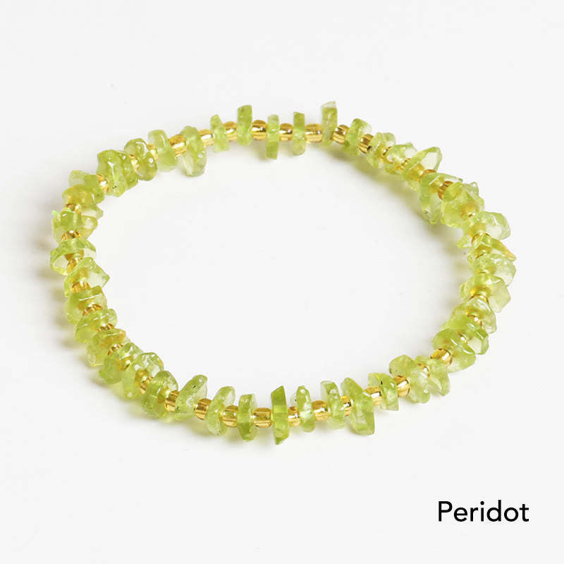 Natural Irregular Shape Stone Crystal Meditation Balance Bracelet