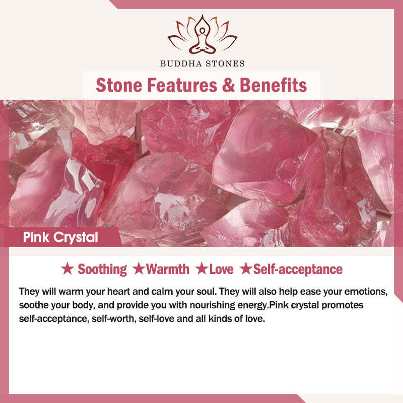 Tourmaline Strawberry Quartz Pink Crystal PIXIU Love Bracelet