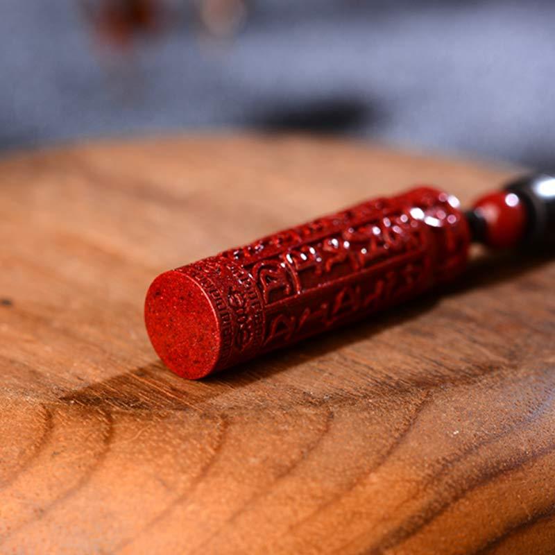 Tibetan Cinnabar Mantra Concentration String Necklace