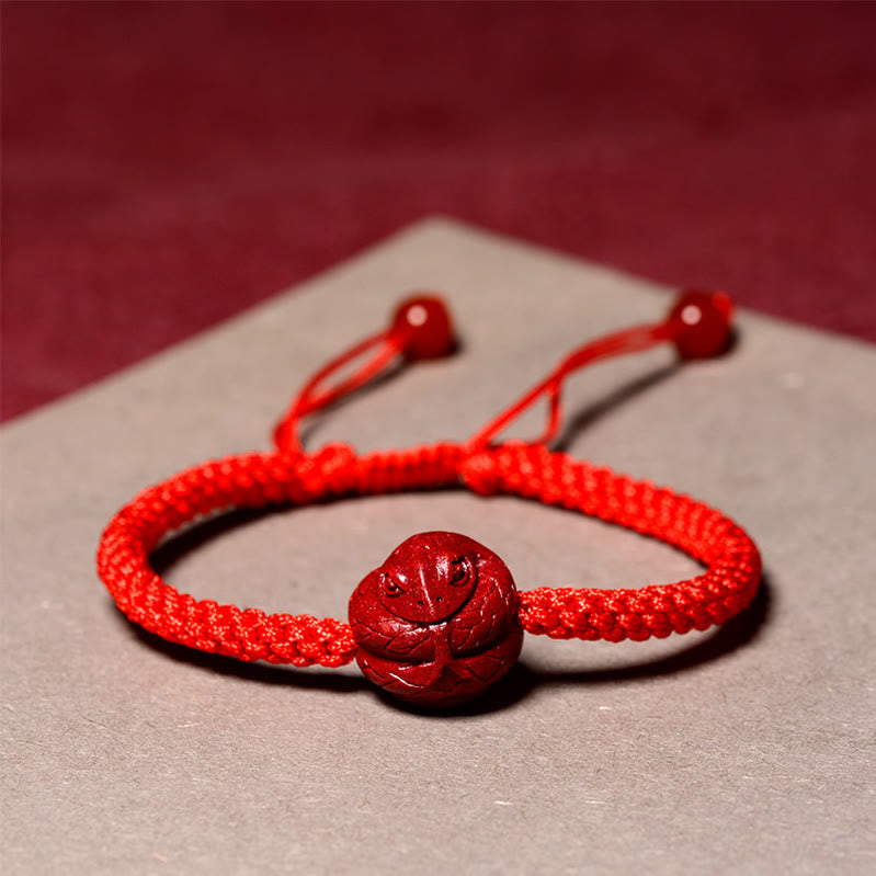 Chinese Zodiac Red String Cinnabar Blessing Bracelet
