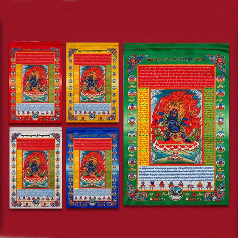 Tibetan 10 Colors Windhorse mystic zen Healing Auspicious Outdoor Prayer Flag