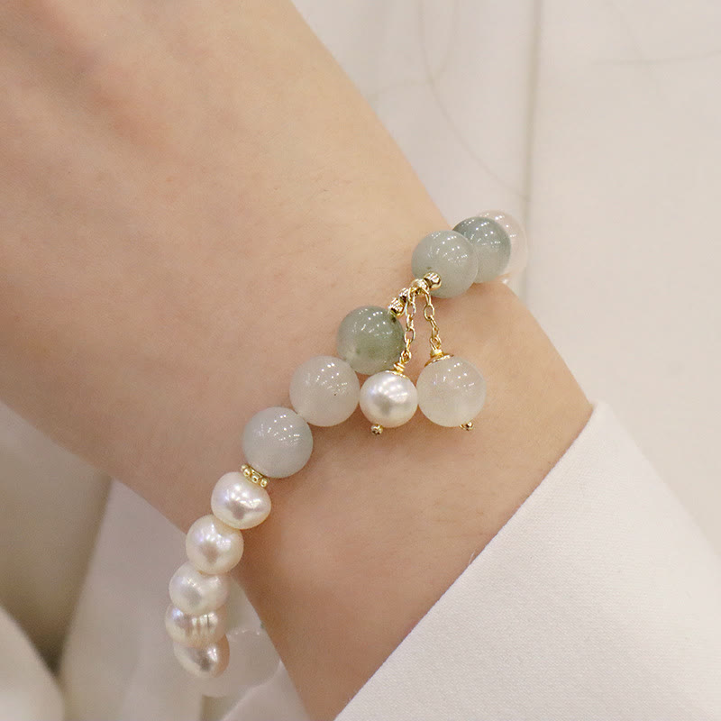 Natural Pearl Jade Healing Sincerity Bracelet
