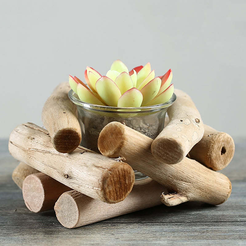 Wood Candlestick Home Candle Holder Decoration