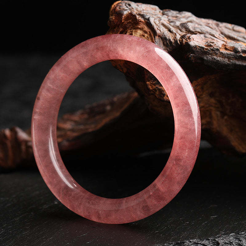 Natural Strawberry Quartz Love Healing Bracelet Bangle