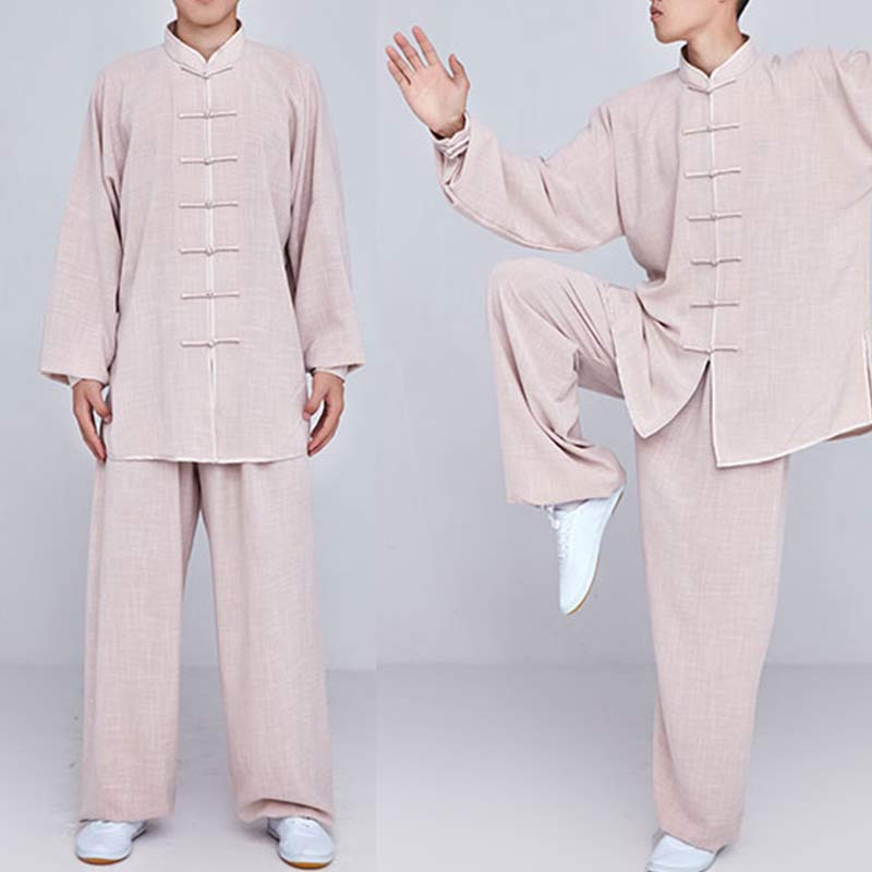 Meditation Zen Prayer Spiritual Tai Chi Qigong Practice Unisex Embroidery Clothing Set