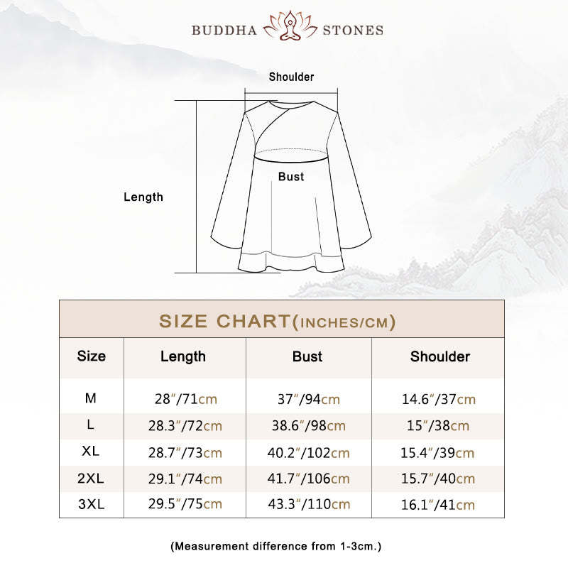 2Pcs Three Quarter Sleeve Long Sleeve Shirt Wide Leg Pants Meditation Cotton Linen Clothing Women's Set