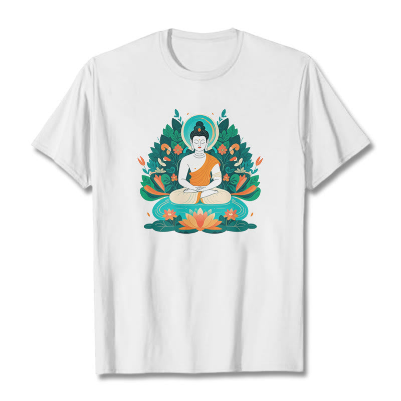 Flower Grass Lotus Bodhisattva Tee T-shirt