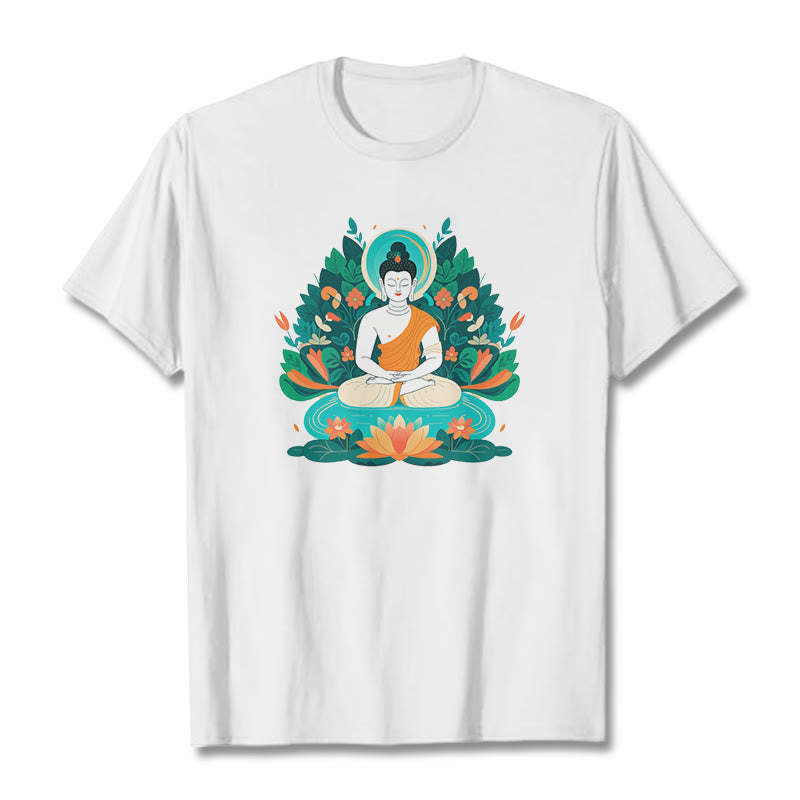 Flower Grass Lotus Bodhisattva Tee T-shirt