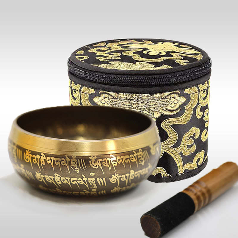 Tibetan Meditation Sound Bowl Handcrafted for Healing and Mindfulness Singing Bowl Set