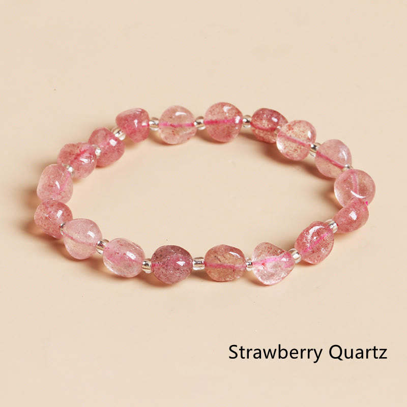 Natural Irregular Shape Stone Crystal Meditation Balance Bracelet