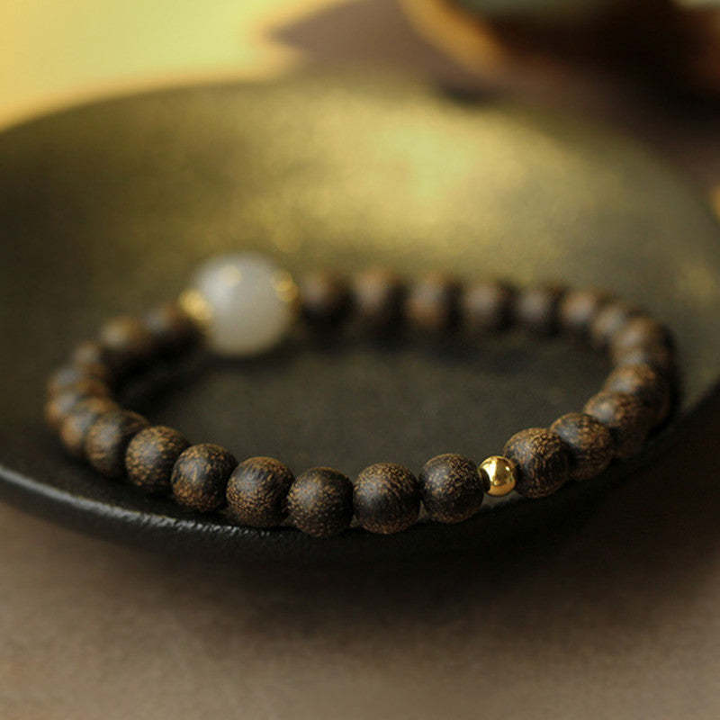 Agarwood Jade Strength Calm Bracelet