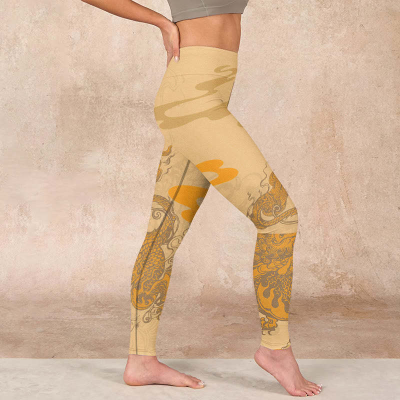 PiXiu Clouds Pattern Gym Leggings Women's Yoga Pants