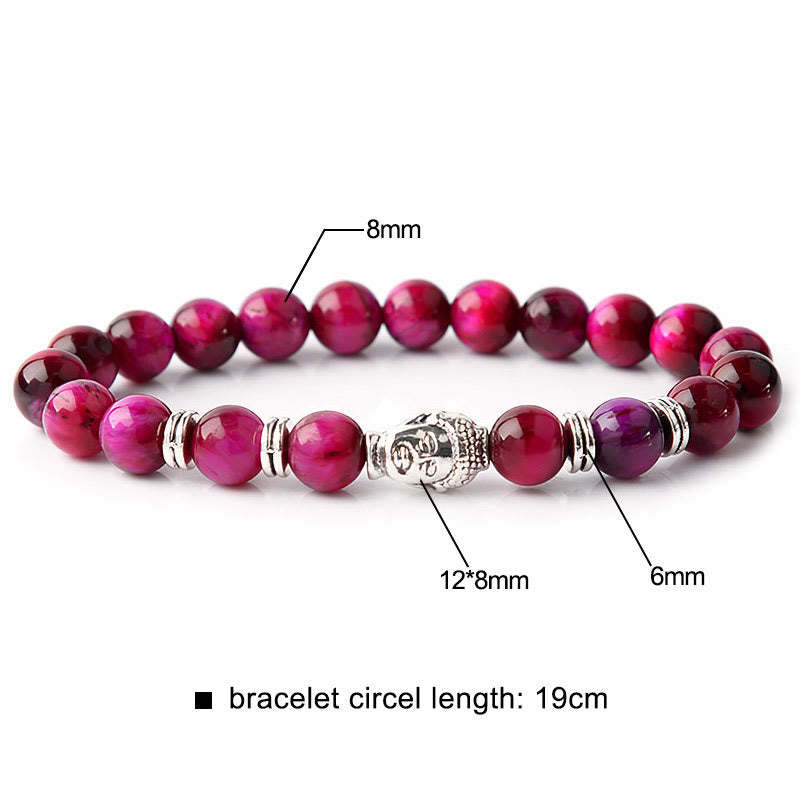 Blue Green Red Tiger Eye mystic zen Head Balance Bracelet