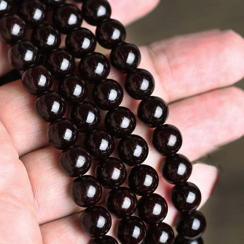 108 Mala Beads 4.8 Stars With Gold Star Indian Small Leaf Red Sandalwood Amber Turquoise Chinese Knotting Blessing Bracelet