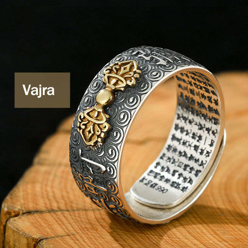 Chinese Zodiac Natal mystic zen Wealth Luck Adjustable Ring