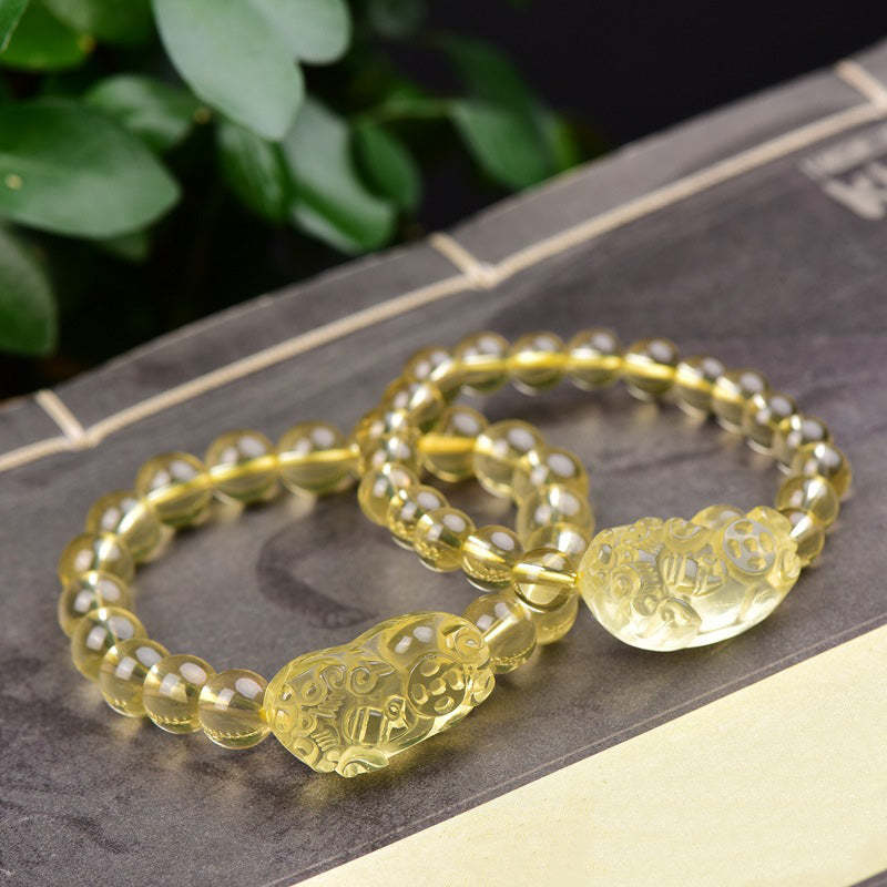 FengShui Citrine PiXiu Wealth Bracelet