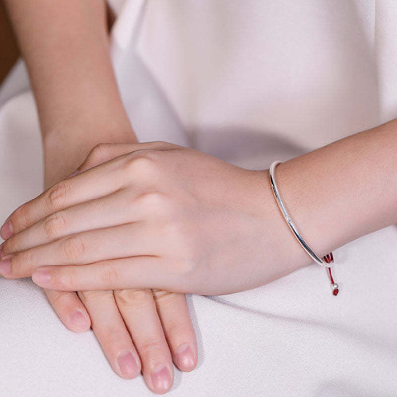 925 Sterling Silver Red String Healing Knot Bracelet