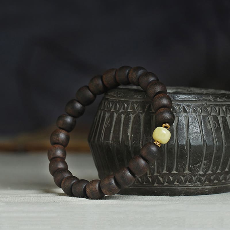 Rare Brunei Agarwood Amber Balance Peace Calm Bracelet