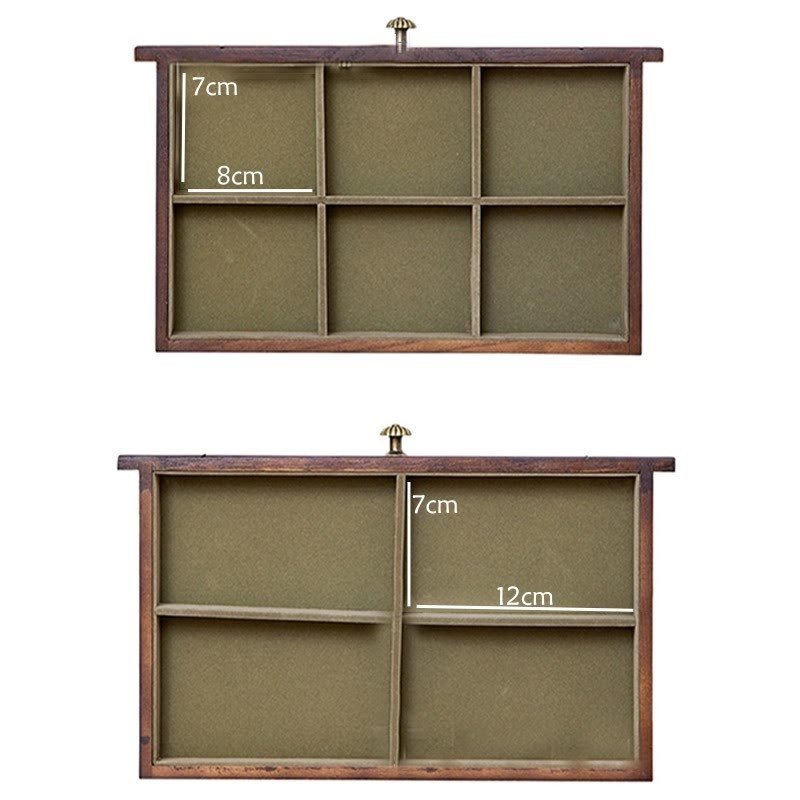Retro Solid Wood Jewelry Box Four-Layer Wooden Jewelry Storage Box