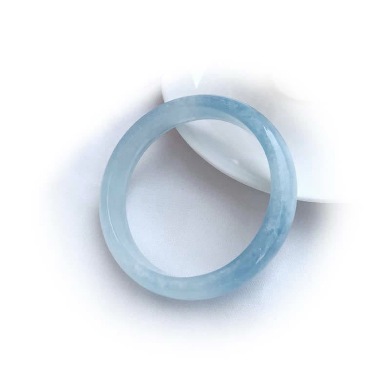 Natural Aquamarine Blessing Bangle Bracelet (Extra 30% Off | USE CODE: FS30)