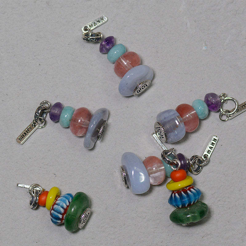 Zen Cairn Labradorite Various Crystals Calm Pendant Necklace