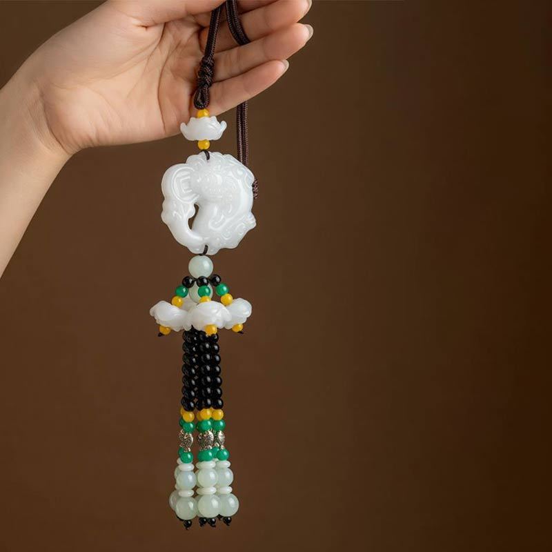 FengShui Jade PiXiu Blessing Car Pendant Decoration