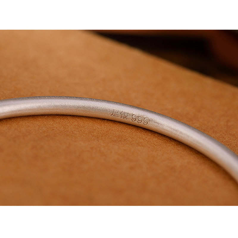 Tibetan 999 Sterling Silver Om Mani Padme Hum Love Bracelet Bangle