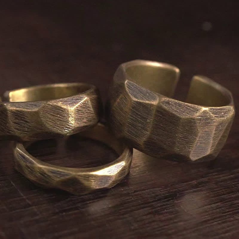 Tibetan Simple Design Copper Wealth Ring