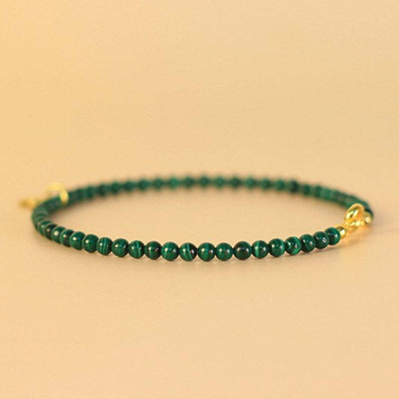 Natural Malachite Elephant Anti-Anxiety Charm Bracelet