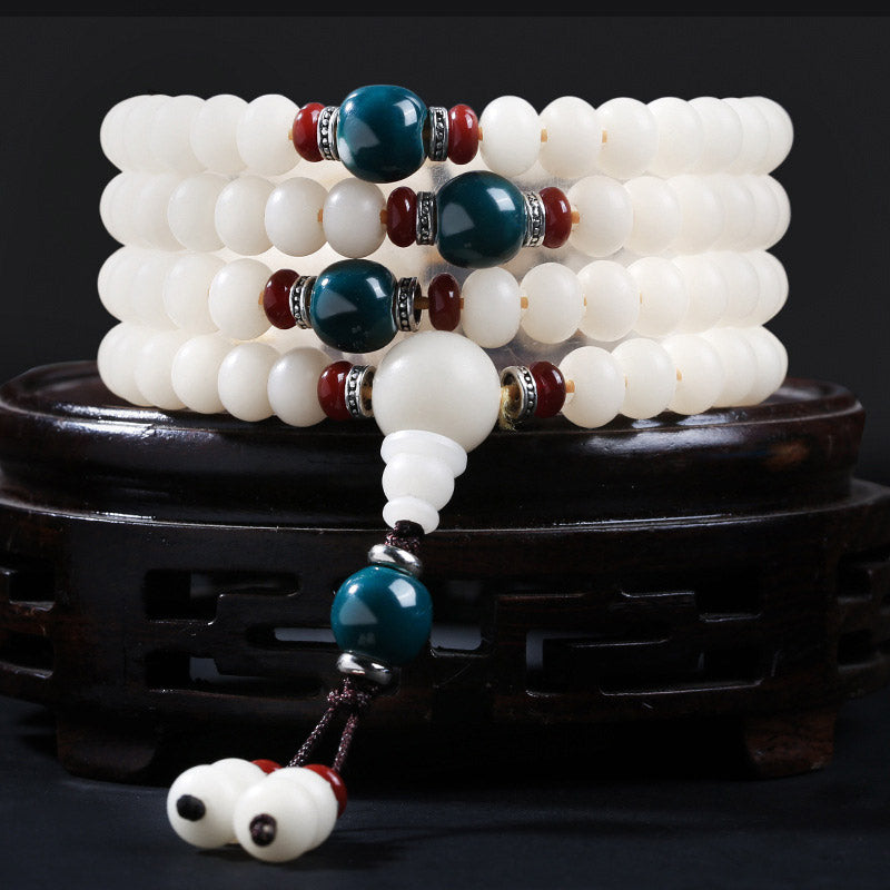 Bodhi Seed Bead Lotus Blessing Charm Bracelet