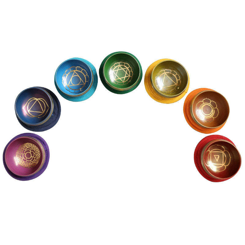 Tibetan Sound Bowl Handcrafted for Chakra Healing and Mindfulness Meditation Singing Bowl Set