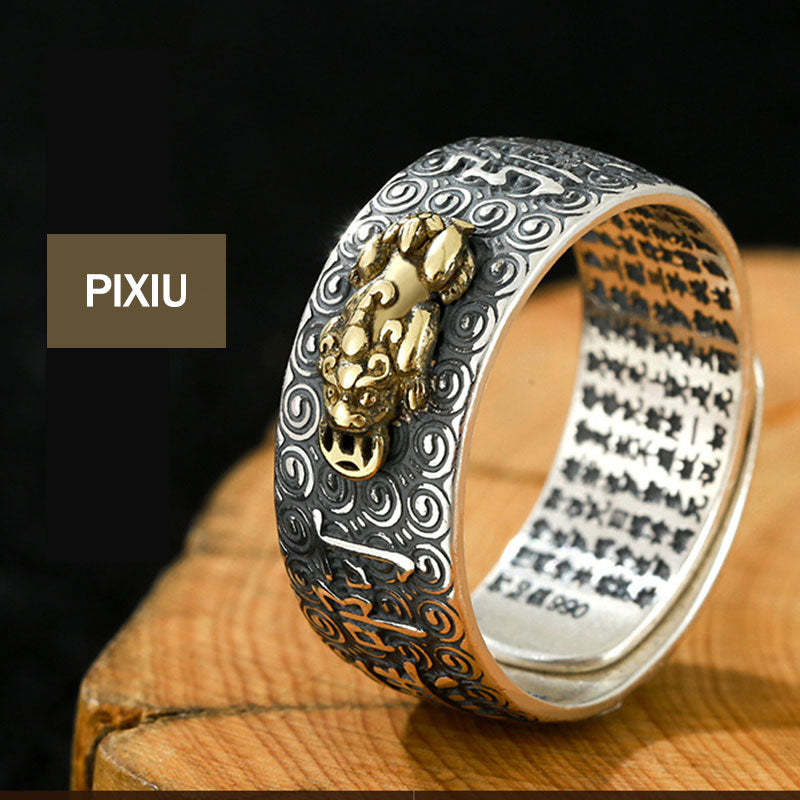 Chinese Zodiac Natal mystic zen Wealth Luck Adjustable Ring