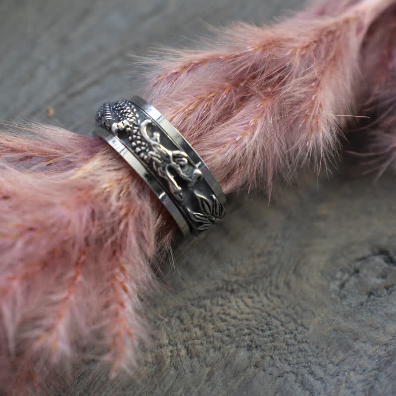 Dragon Titanium Steel Stimulation Rotatable Ring (Extra 30% Off | USE CODE: FS30)