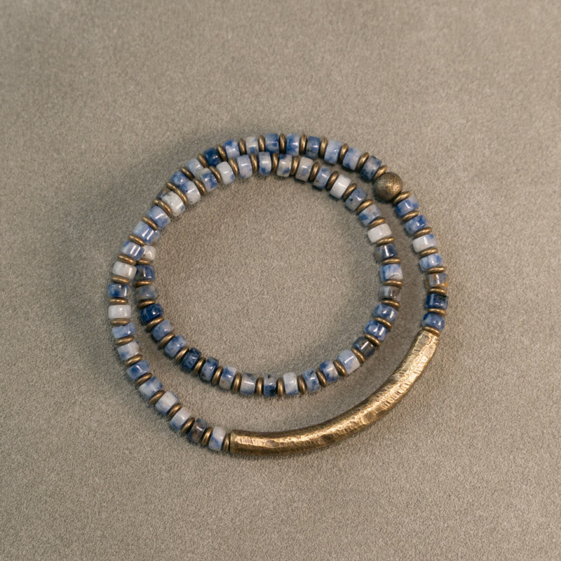 Sodalite Picture Jasper Green Point Stone Harmony Wisdom Bracelet