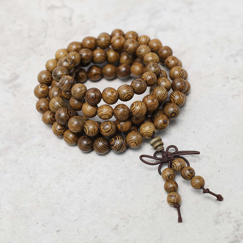 108 Mala Beads Bracelet Prayer Meditation Sandalwood Elastic