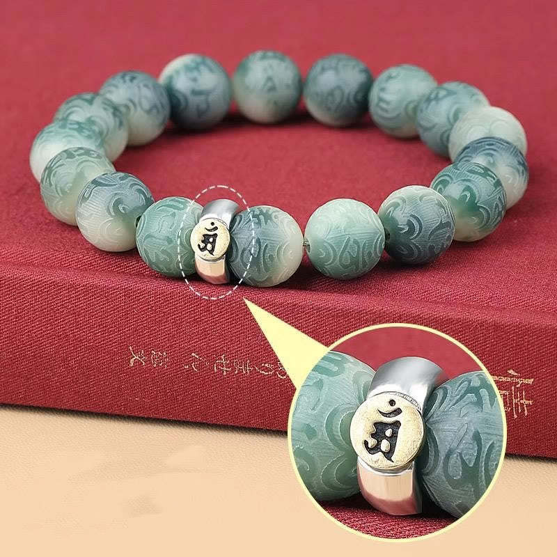Chinese Zodiac Natal mystic zen Bodhi Seed Om Mani Padme Hum Engraved Wisdom Bracelet