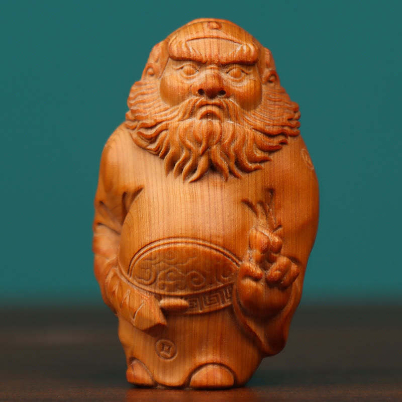 Thuja Sutchuenensis Boxwood Tiger Zhong Kui Grounding Desk Decorations